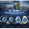 Водонепроницаемые смарт часы Smart Watch F3 black/blue