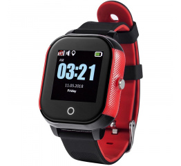 Детские cмарт часы с GPS трекером Wonlex GW700S Kid smart watch Black/Red