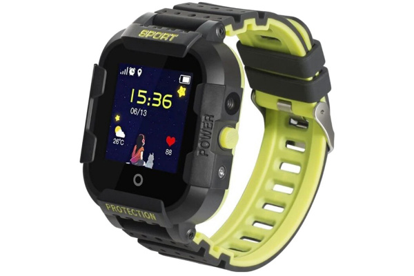 Детские cмарт часы с GPS трекером Wonlex KT03 Kid sport smart watch Black