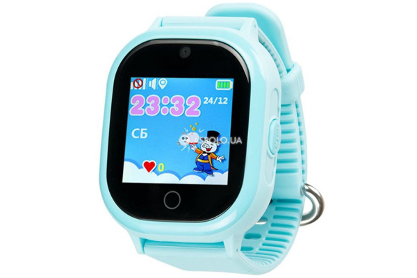 Детские cмарт часы с GPS трекером и камерой TD05 blue