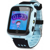 Детские cмарт часы с GPS трекером, камерой и фонариком Q528 blue