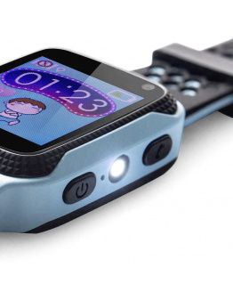Купить Детские cмарт часы с GPS трекером, камерой и фонариком Q528 blue в Украине