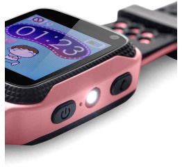 Купить Детские cмарт часы с GPS трекером, камерой и фонариком Q528 pink в Украине