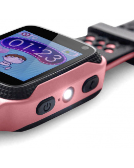 Купить Детские cмарт часы с GPS трекером, камерой и фонариком Q528 pink в Украине