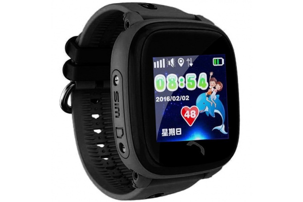 Детские cмарт часы с GPS трекером SmartWatch DF25 GPS black