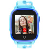 Детские смарт часы с GPS трекером и видеозвонком DF33 4G голубые