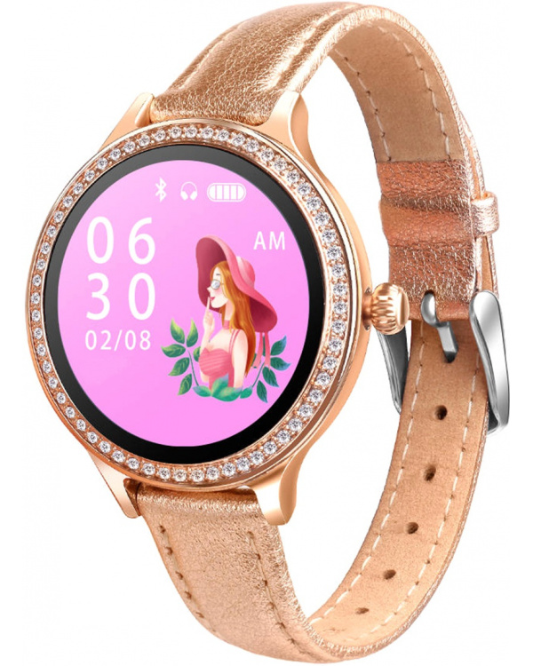 Фитнес браслет M8 Leather Gold