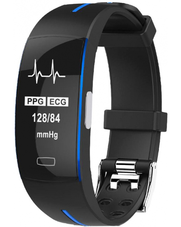 Фітнес браслет с ЭКГ P3 Black-Blue
