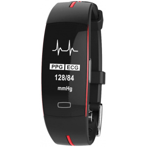 Фитнес браслет с ЭКГ P3 Black-Red