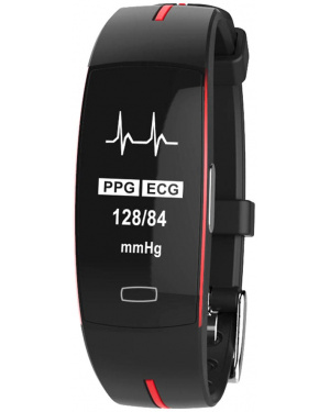 Фитнес браслет с ЭКГ P3 Black-Red