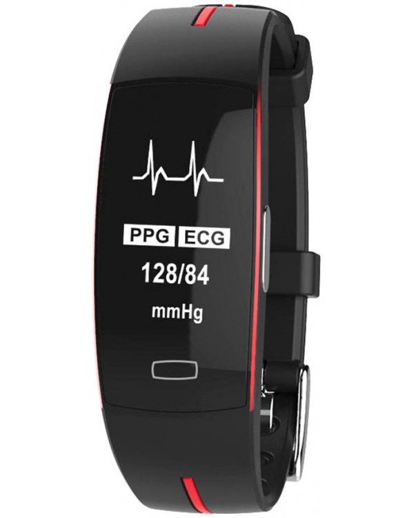 Фитнес браслет с ЭКГ P3 Black-Red