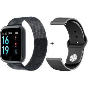 Смарт часы T80 Black (2 ремешка)