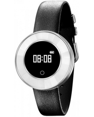 Фітнес браслет X6 Girl Leather Black-white