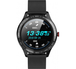 Купить Смарт часы Microwear L9 с ЭКГ Metal Black в Украине