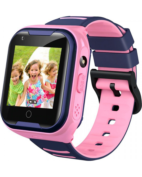 Детские смарт часы с GPS трекером A36E 4G pink