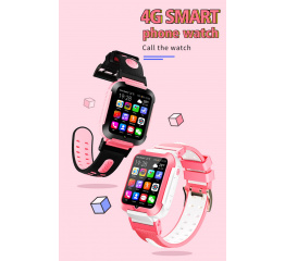 Купить Детские смарт часы с GPS трекером E7 4G (4 ядра) pink в Украине