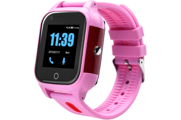 Детские смарт часы с GPS трекером FA28 4G pink