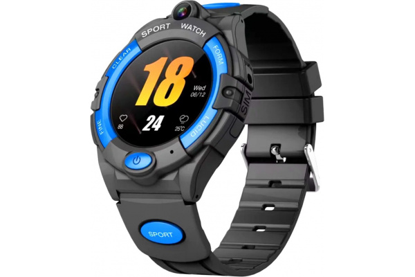 Детские смарт часы с GPS трекером i10 4G black-blue