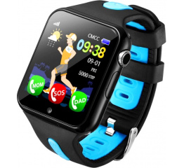 Купить Детские смарт часы с GPS трекером V5K black-blue в Украине