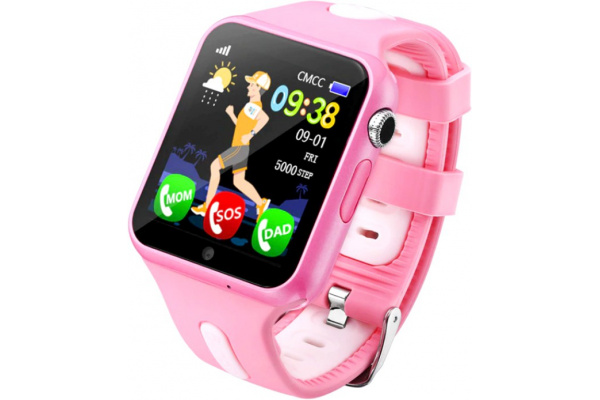 Детские смарт часы с GPS трекером V5K pink