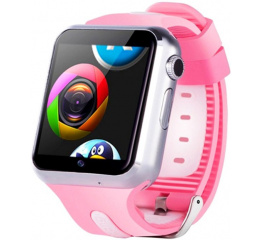 Детские смарт часы с GPS трекером V5K Steel pink
