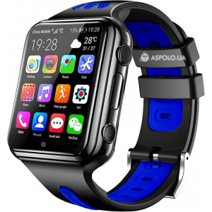 Детские смарт часы с GPS трекером W5 4G (2 ядра) black-blue