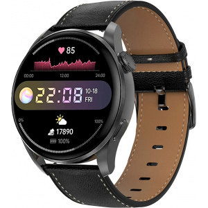 Смарт часы DT3 с ЭКГ Leather black