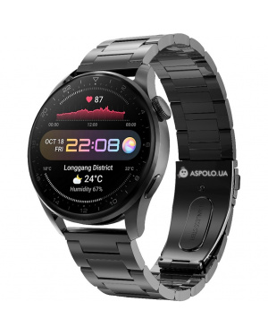 Смарт годинник DT3 з ЕКГ Metal black