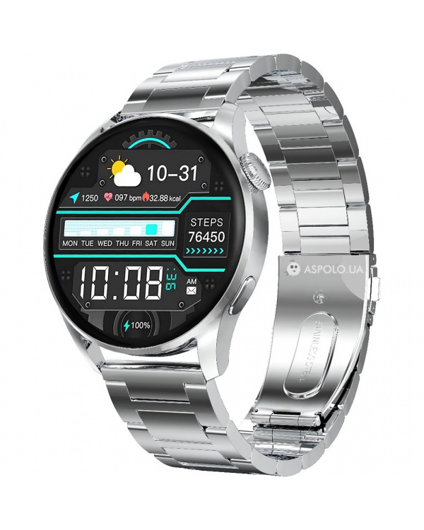 Смарт годинник DT3 з ЕКГ Metal silver