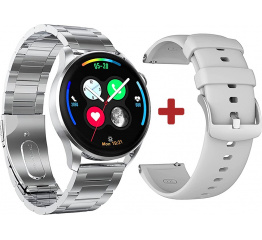 Купить Смарт часы DT3 с ЭКГ Metal silver в Украине