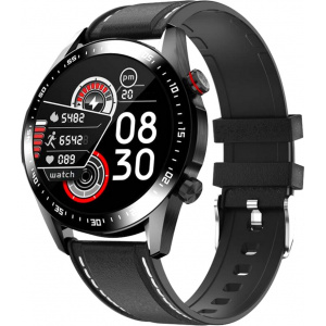 Смарт годинник E12 Leather black