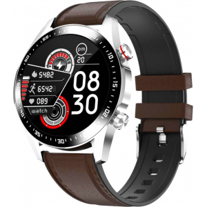 Смарт часы E12 Leather brown