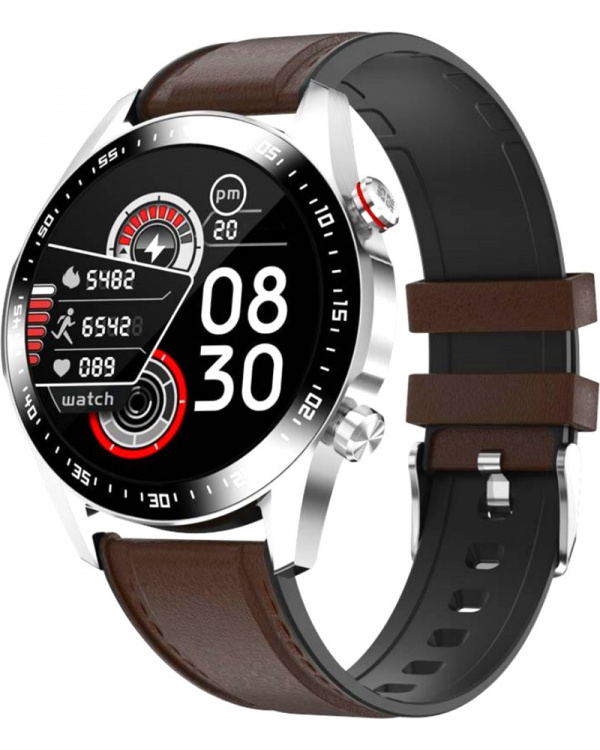 Смарт часы E12 Leather brown