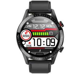 Купить Смарт часы Microwear L13 с ЭКГ Leather black в Украине