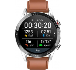 Купить Смарт часы Microwear L13 с ЭКГ Leather brown в Украине
