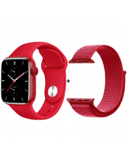 Купить Смарт годинник PL-6 PRO red 44mm Aluminium (2 ремешка) в Украине