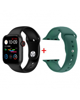 Купить Смарт годинник Watch Z32 PRO 44mm Aluminium black/green (2 ремешка) в Украине