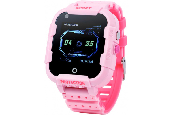 Детские смарт часы с GPS трекером и видеозвонком DF39 4G розовый
