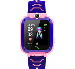 Купить Детские смарт часы с сим картой, отслеживанием местоположения, функцией звонка и кнопкой SOS розовые в Украине