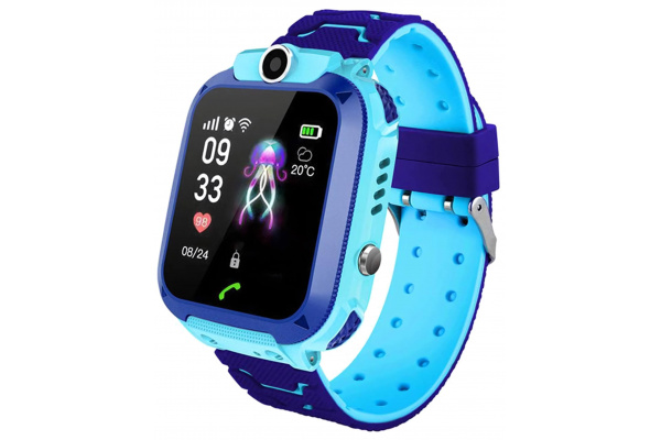 Детские смарт часы с сим картой, отслеживанием местоположения, функцией звонка и кнопкой SOS синие