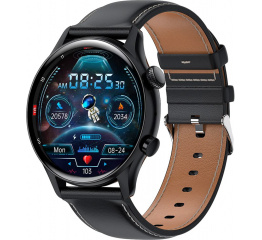 Купить Смарт часы HK8 Pro Leather black в Украине