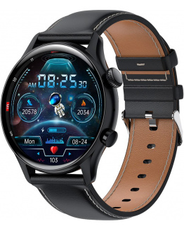 Купить Смарт часы HK8 Pro Leather black в Украине