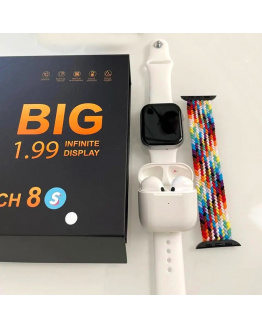 Купить Смарт часы + наушники 3 в 1 Watch 8 White в Украине