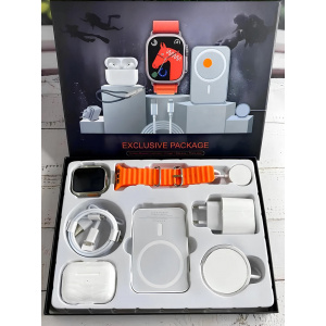 Смарт годинник + навушники 6 в 1 Ultra Orange