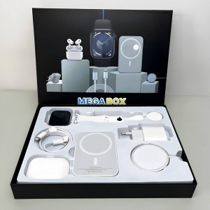 Смарт годинник Watch 9 + навушники + повербанк 6 в 1 White