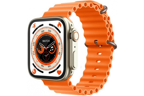 Смарт часы Watch 8 Ultra Silver-Orange
