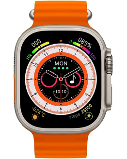 Купить Смарт часы Watch 8 Ultra Silver-Orange в Украине