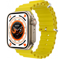 Смарт часы Watch 8 Ultra Silver-Yellow