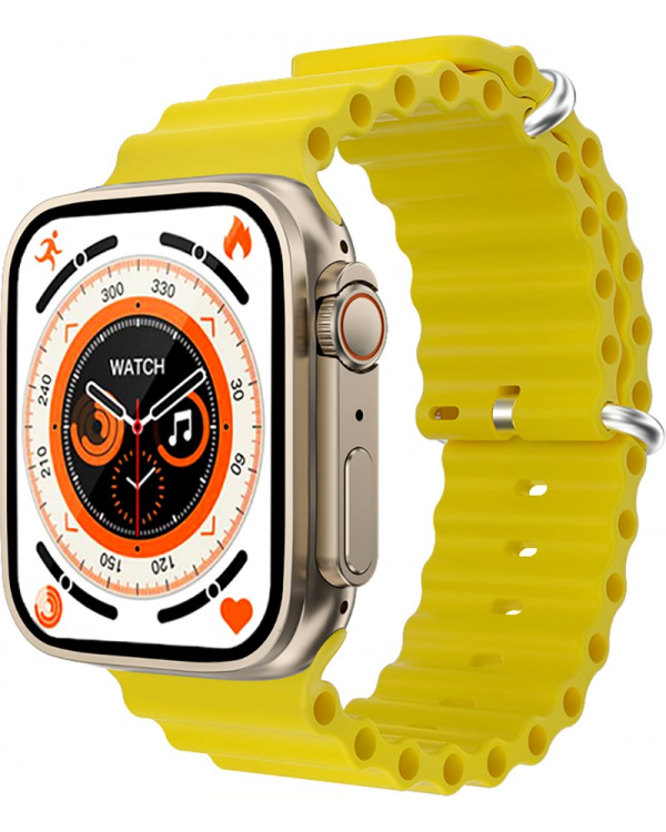 Смарт часы Watch 8 Ultra Silver-Yellow