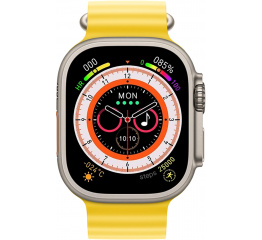 Смарт часы Watch 8 Ultra Silver-Yellow